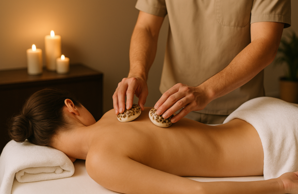 Massage aux Coquillages chauds